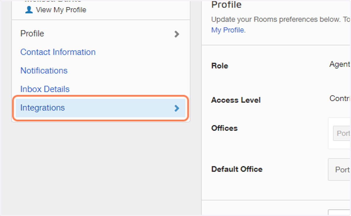 Click on Integrations