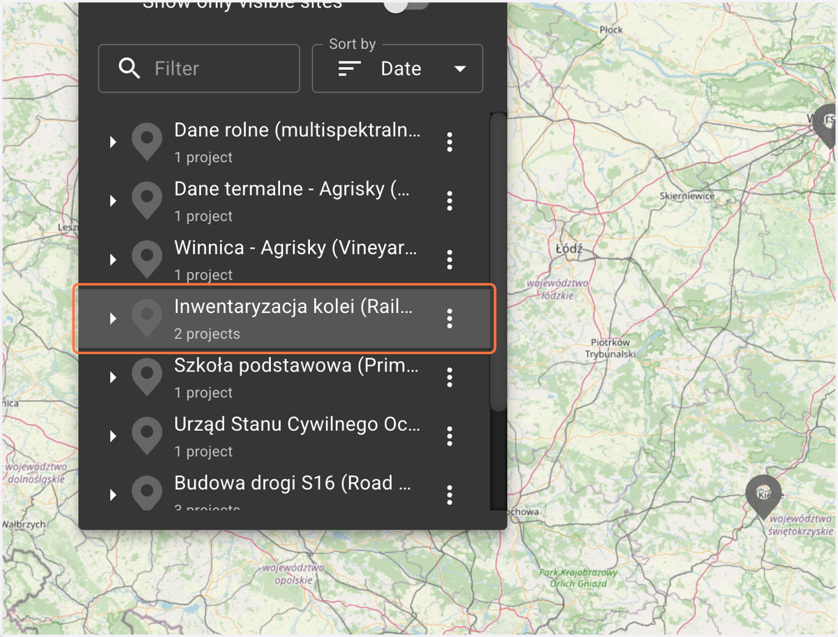 List of Sites (Locations)