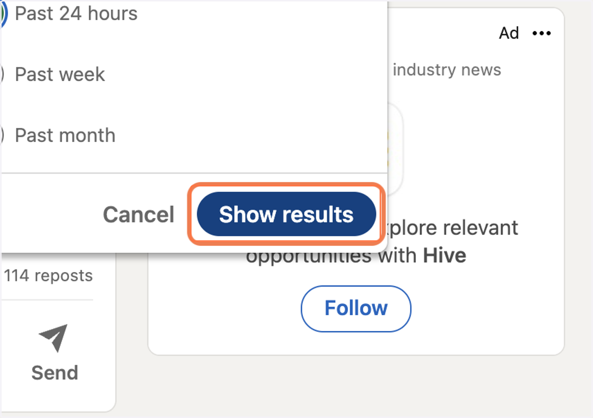 Click on Show results