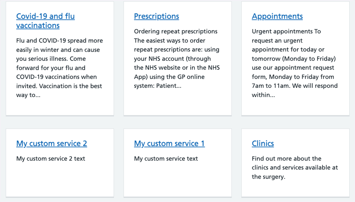 Your services will now appear in the new order you have chosen. To reorder your clinics, follow the same steps using the Clinics section of the Dashboard.