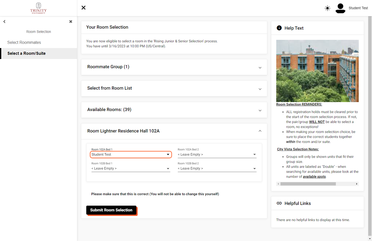 Click on Bed drop down menu