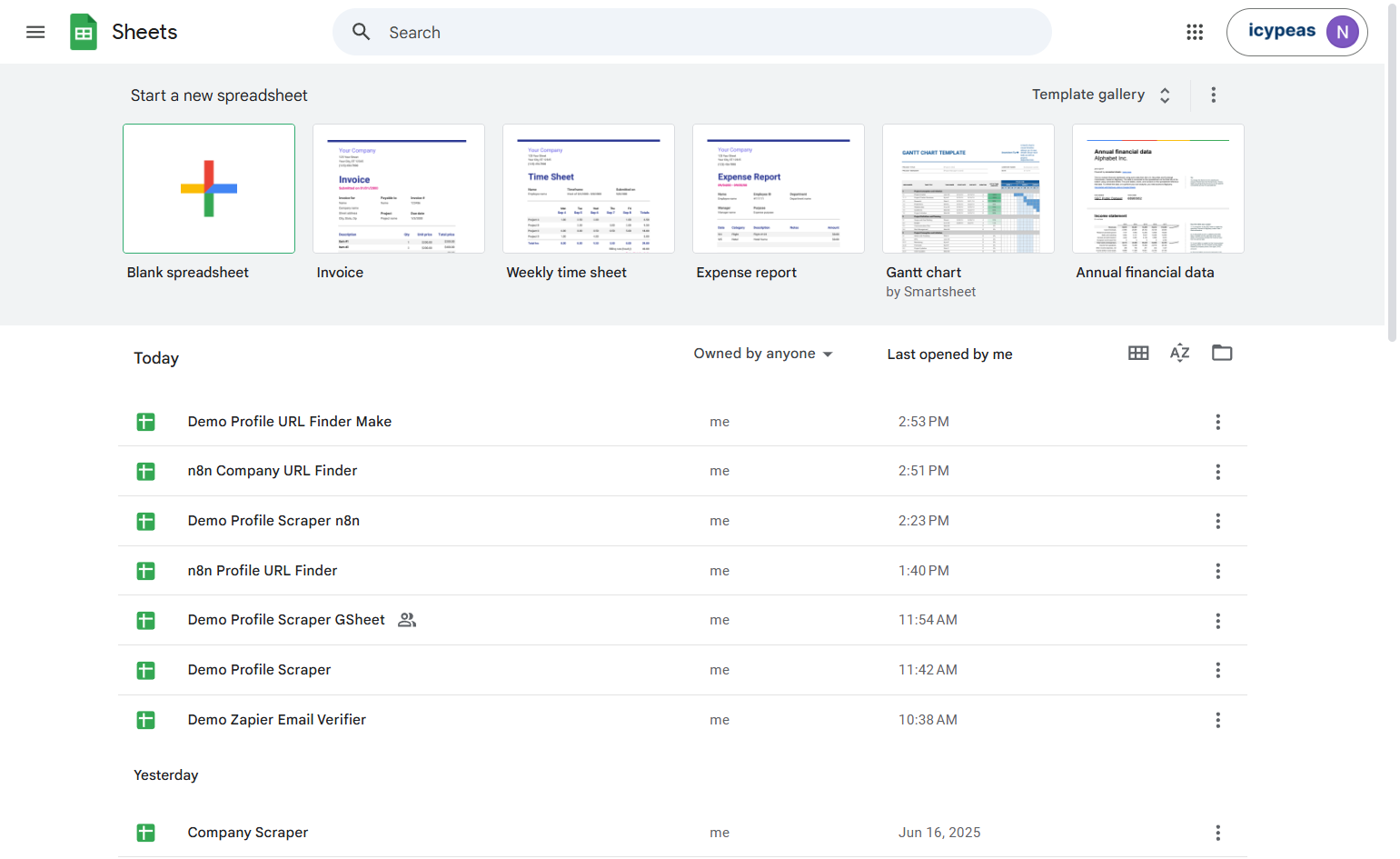 If you don’t have an existing Google Sheet, create a new one.