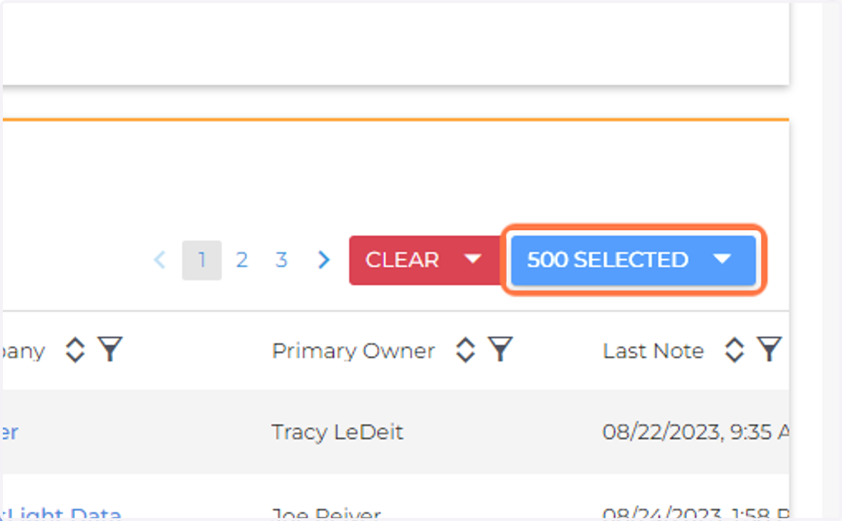 Click on 500 SELECTED