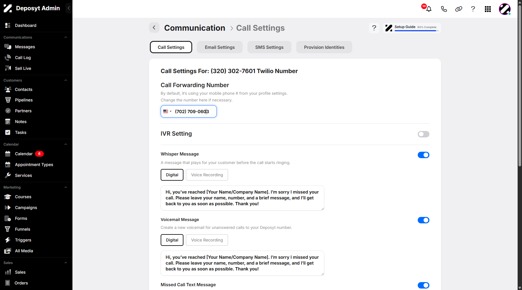 Step 5: By default, your mobile phone number from your profile settings will be used here. You can change it as needed.