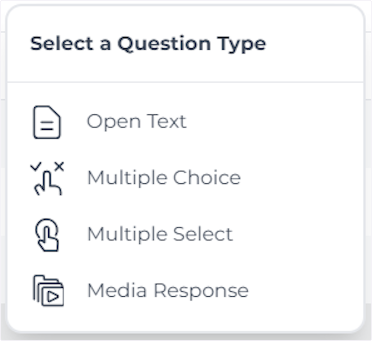 Select the Question Type.