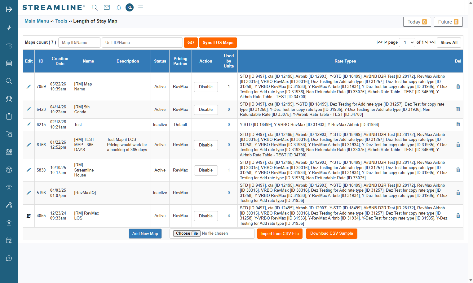 To confirm the changes in Streamline, navigate to the Length of Stay Map page.