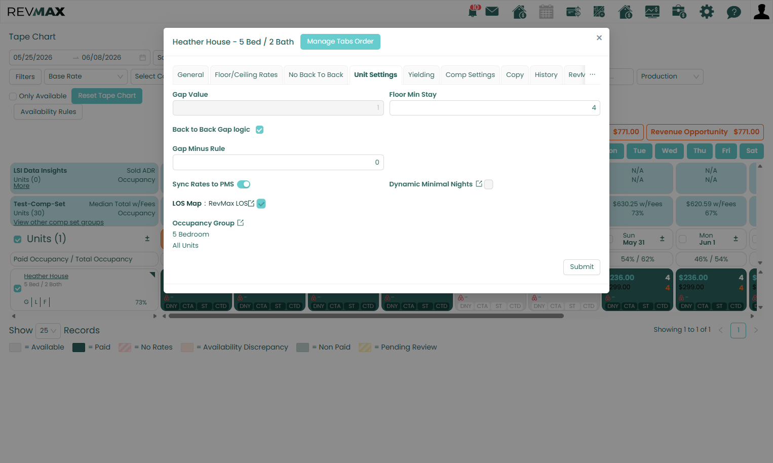 You can also view which LOS Map is assigned to the unit within the unit’s settings.