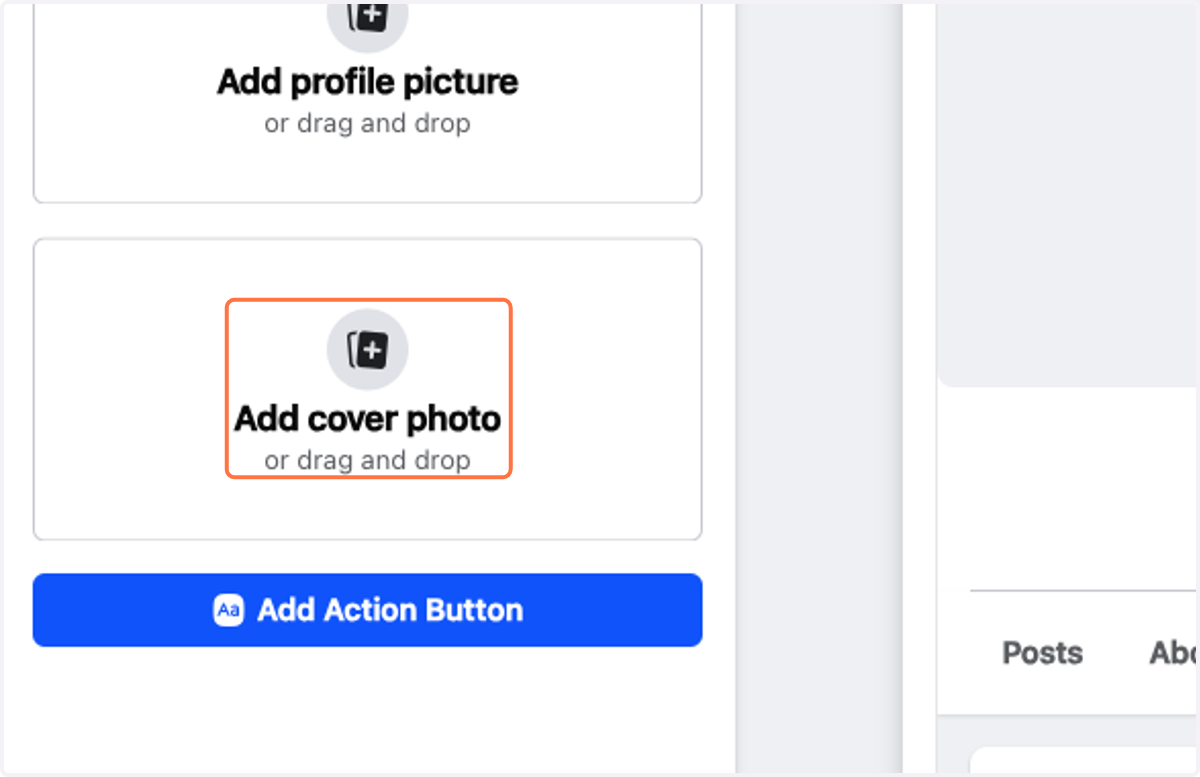 Click on Add cover photo…
