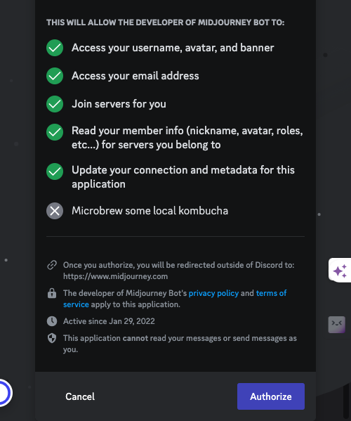 Click on Authorize