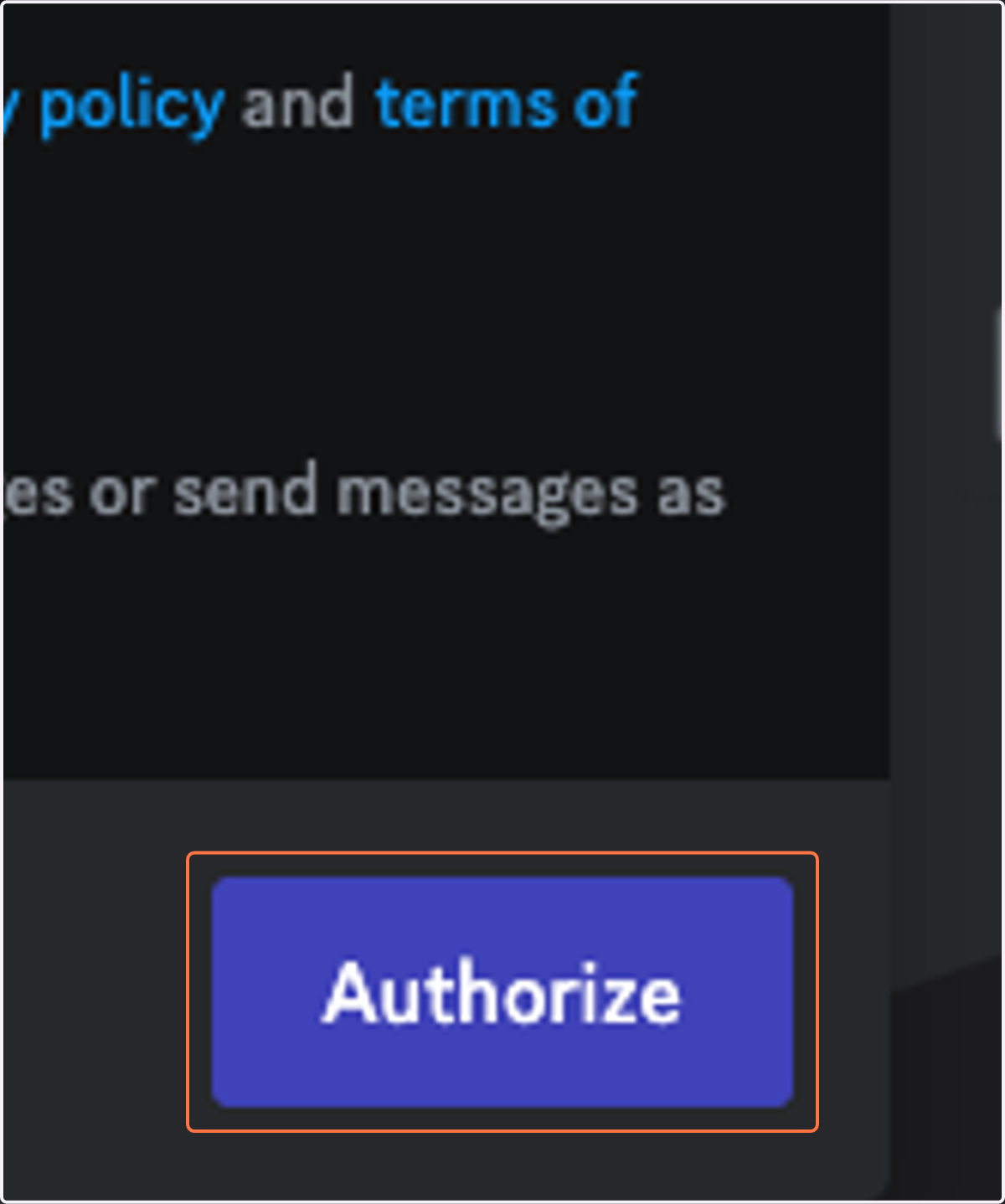 Click on Authorize