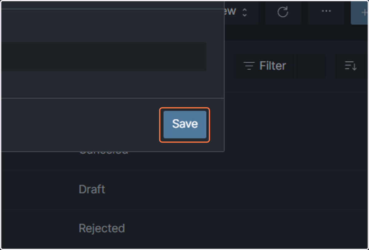 Click on Save