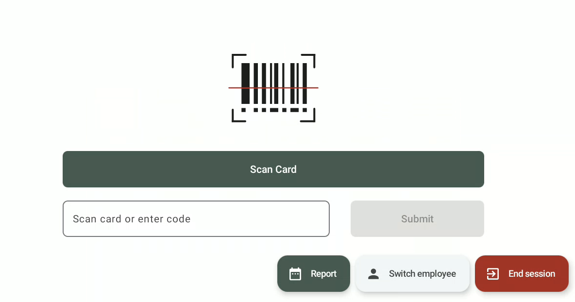 Once authenticated, you will be able to process gift card transactions by scanning them with the camera or manually entering its code