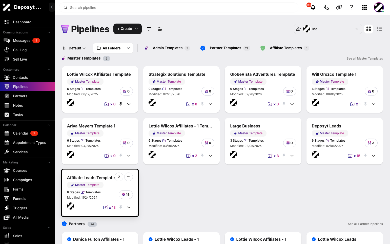 Step 2: Click on a pipeline to open it and view more information about the pipeline and its stages.