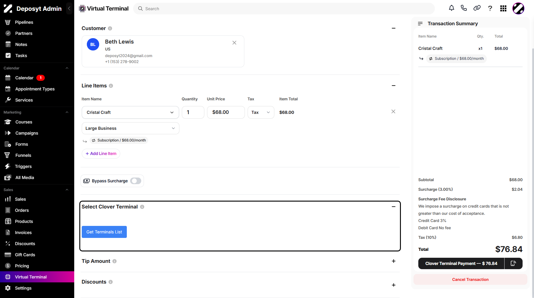 Step 9: Click the Get Terminal List button. A pop-up window will appear, prompting you to configure it before applying.