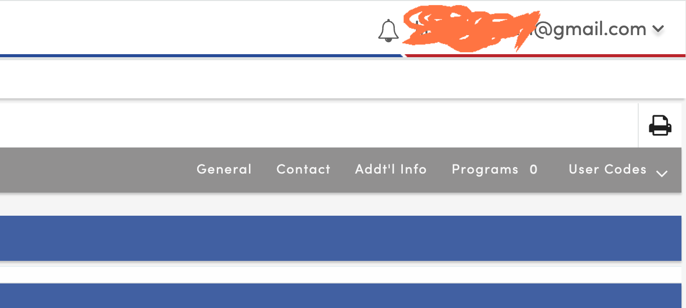 Click on your profile email address