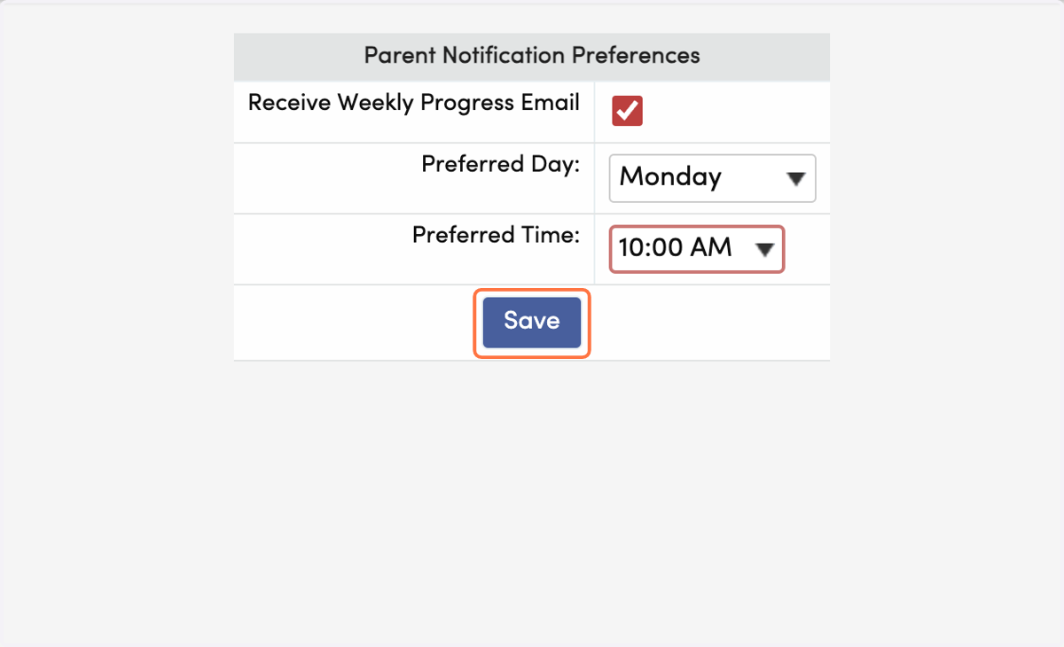 Save Notification Preferences