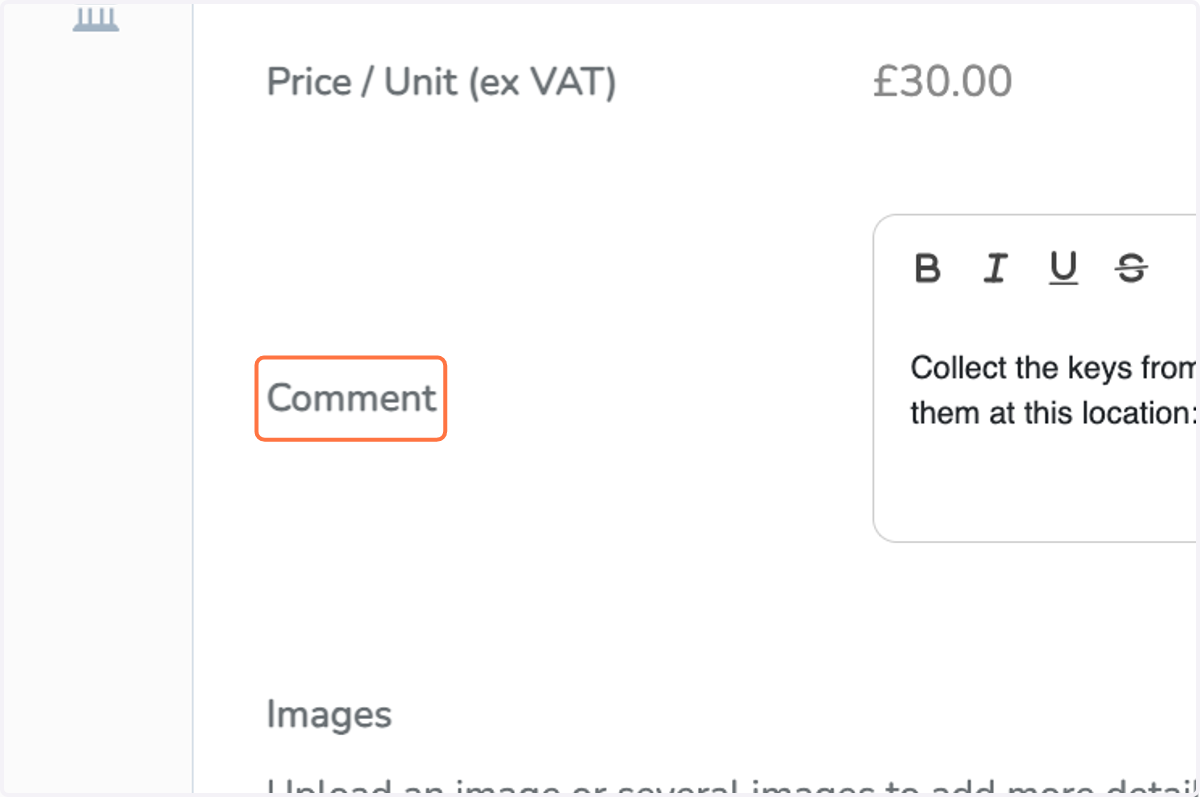 Make sure you add all the necessary information for the agent on the Comment section: