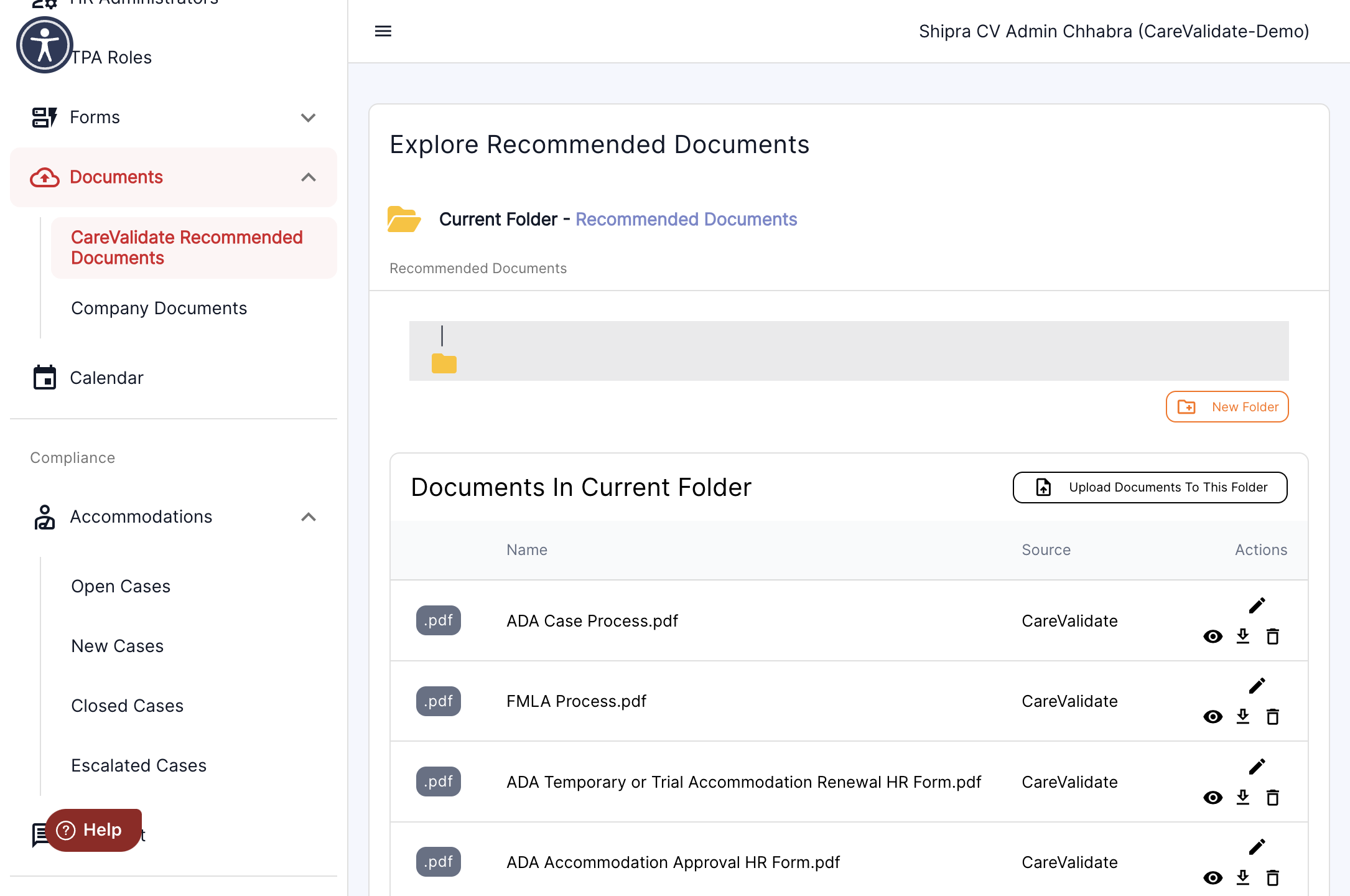Your new folder will now reflect on the main page along with other folders created.