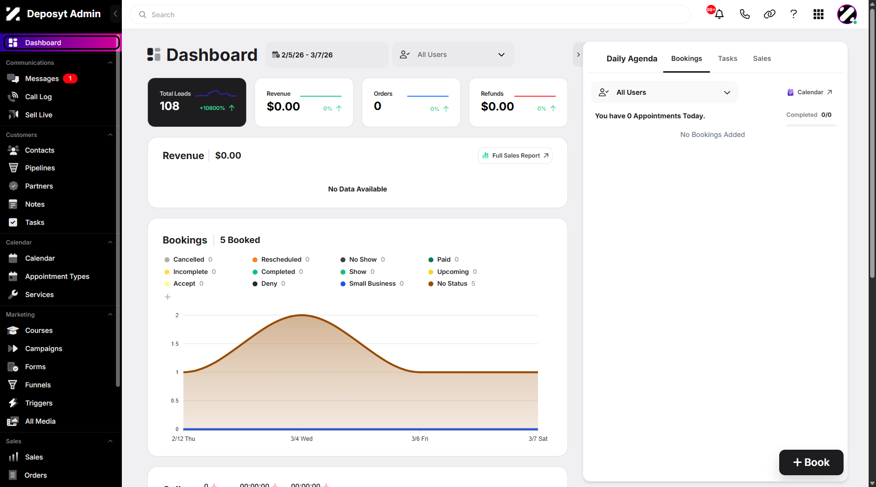 Step 1: On your Dashboard, navigate to the Partners under the Customers section.