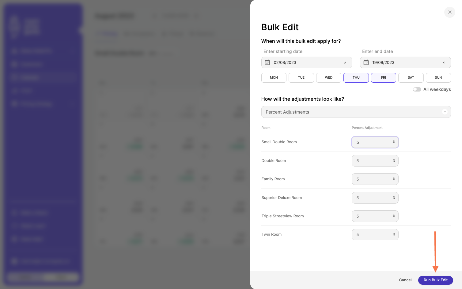 Click on "Run Bulk Edit"