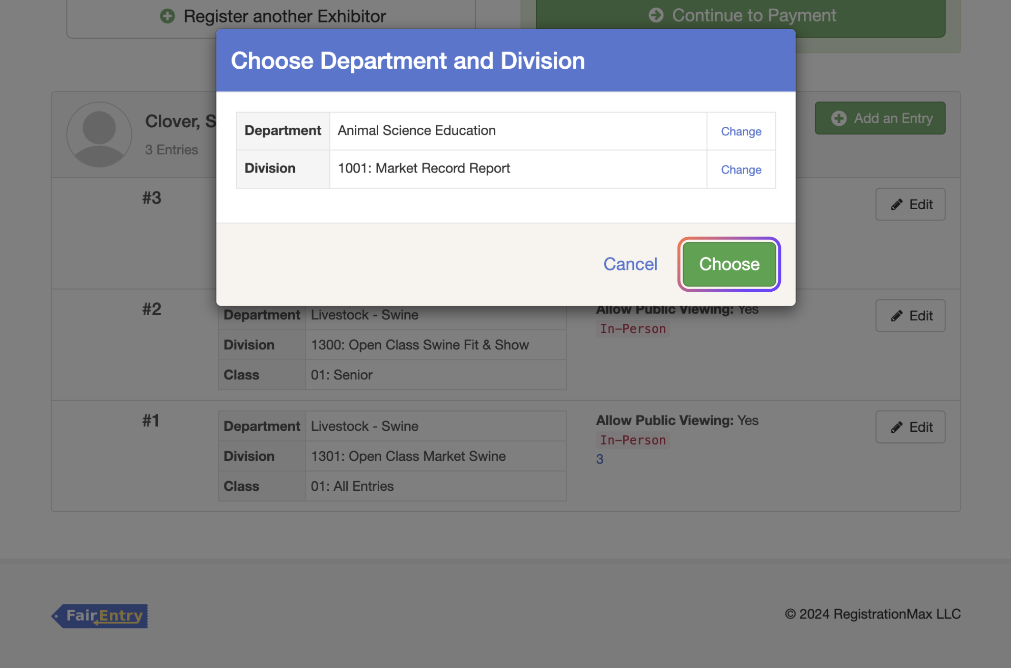 Select the appropriate division