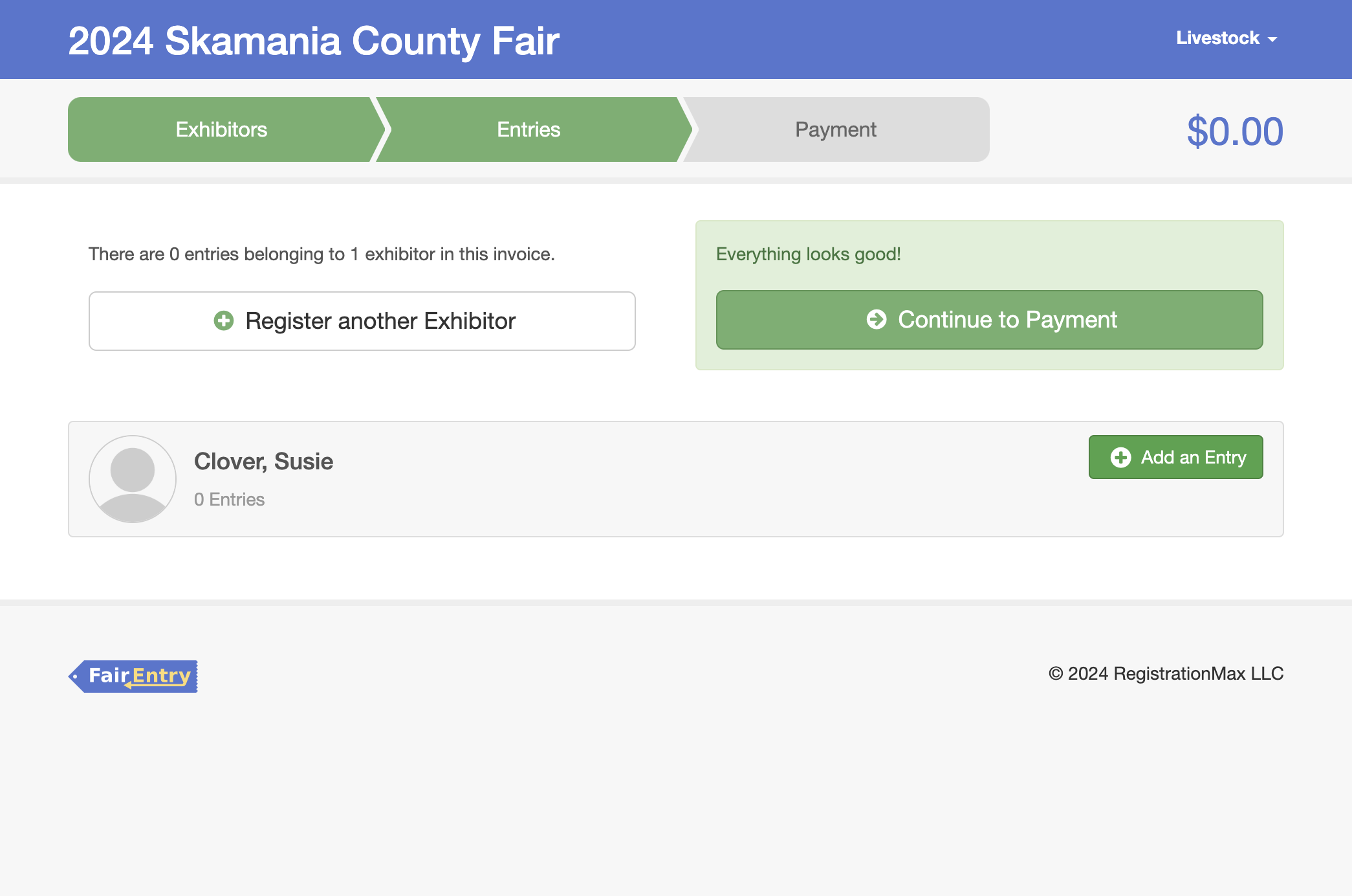 Click on Add an Entry