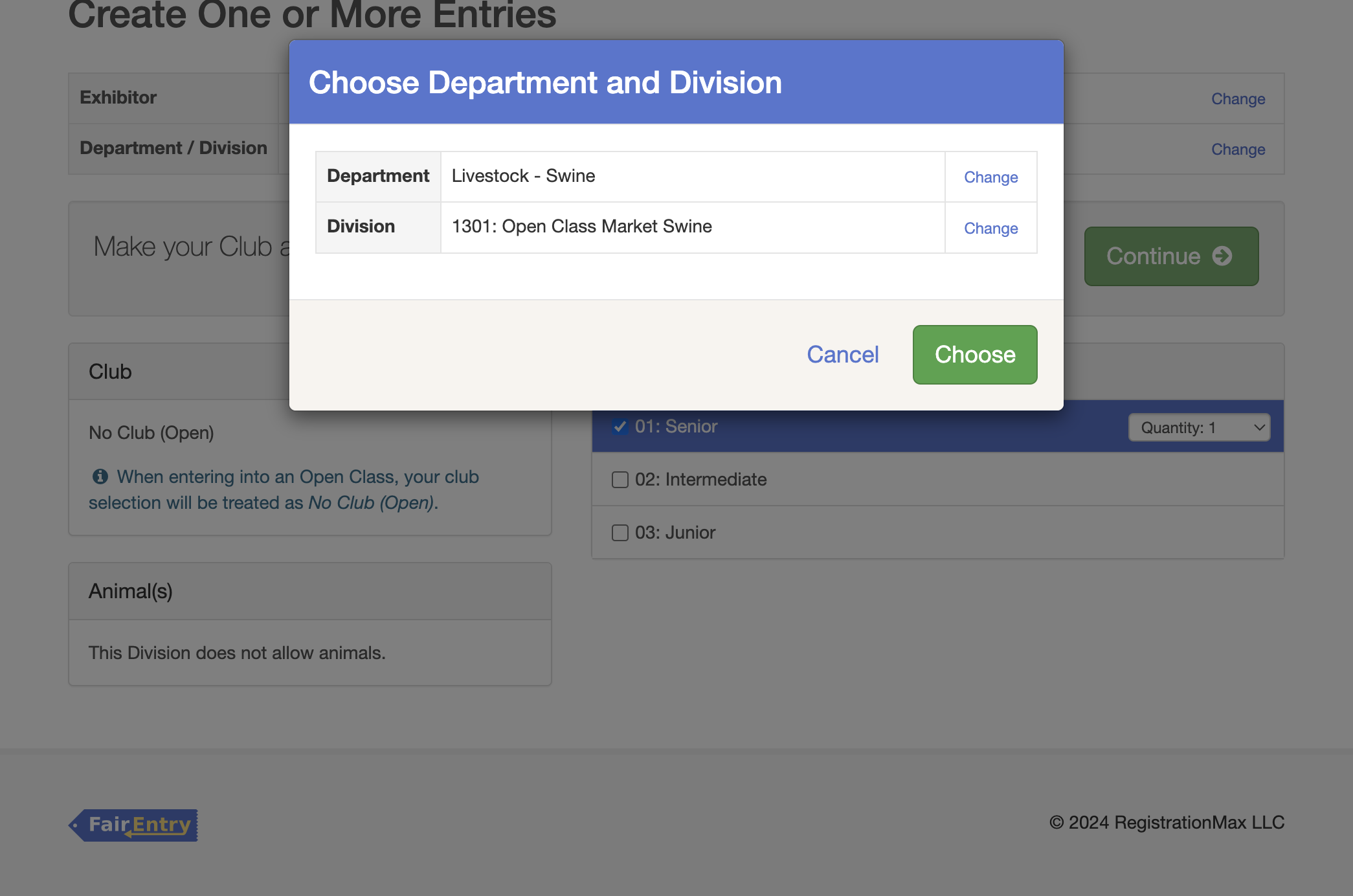 Click on Choose