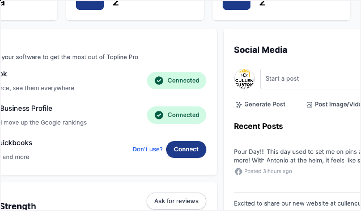 On the left tab, click Reviews