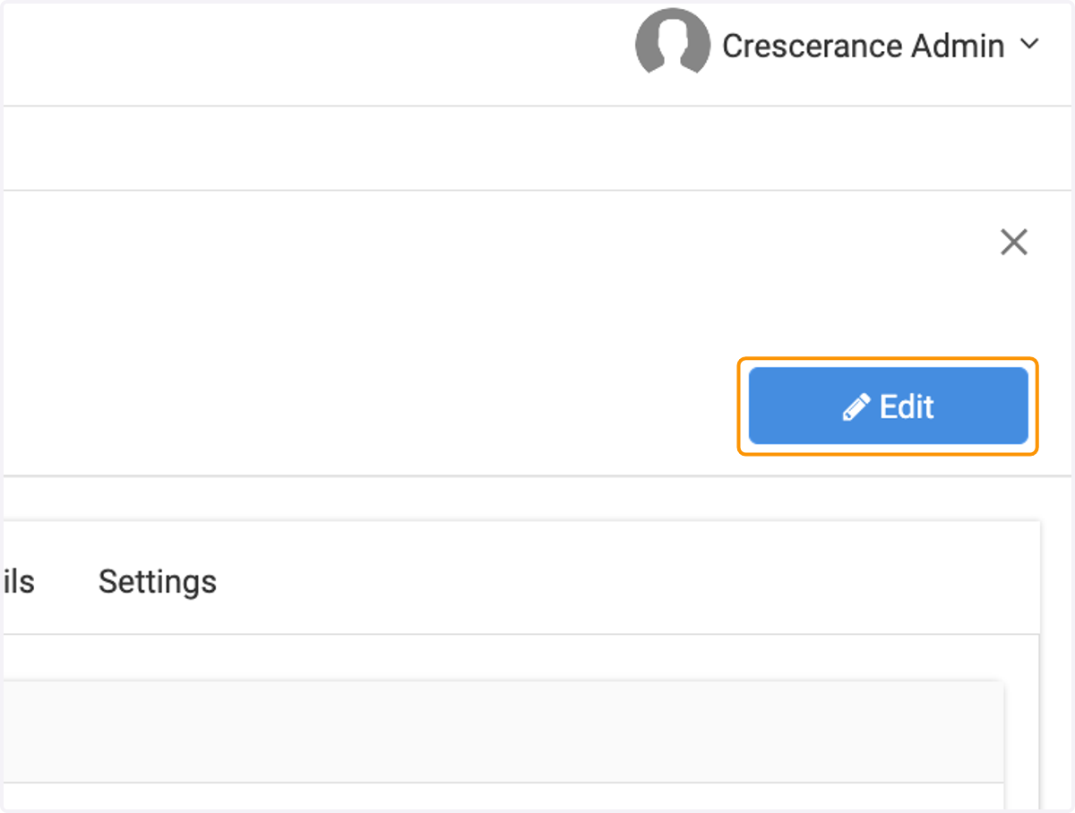 Click on Edit to continue setting up your event