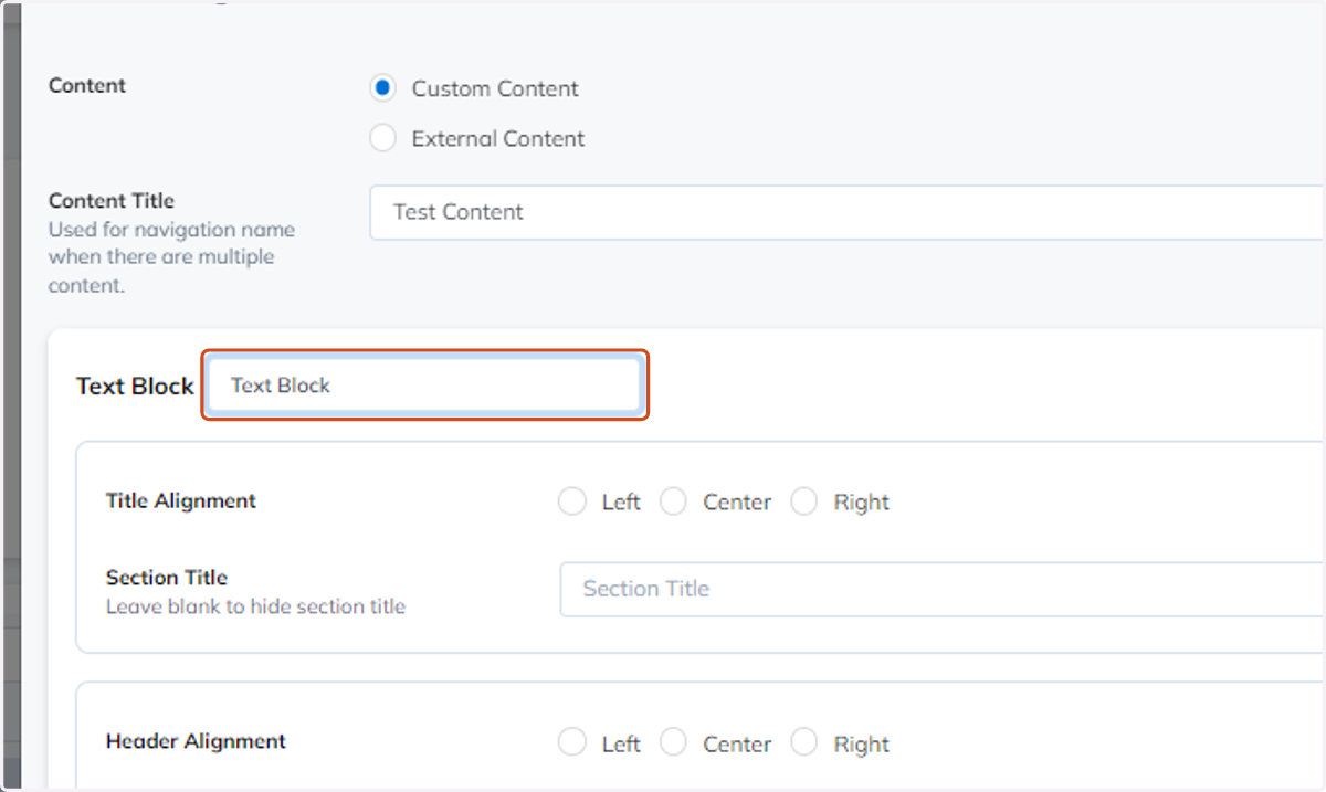 Enter in a Text Block description
