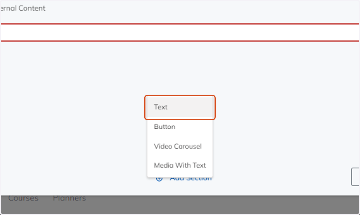 Click on Text