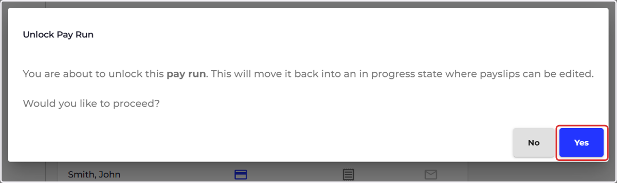 Select 'Yes'