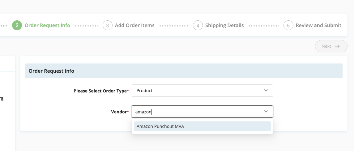 Select Amazon Punchout