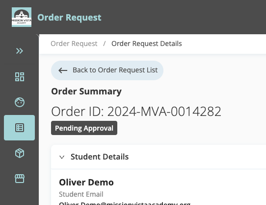 View Order Requests