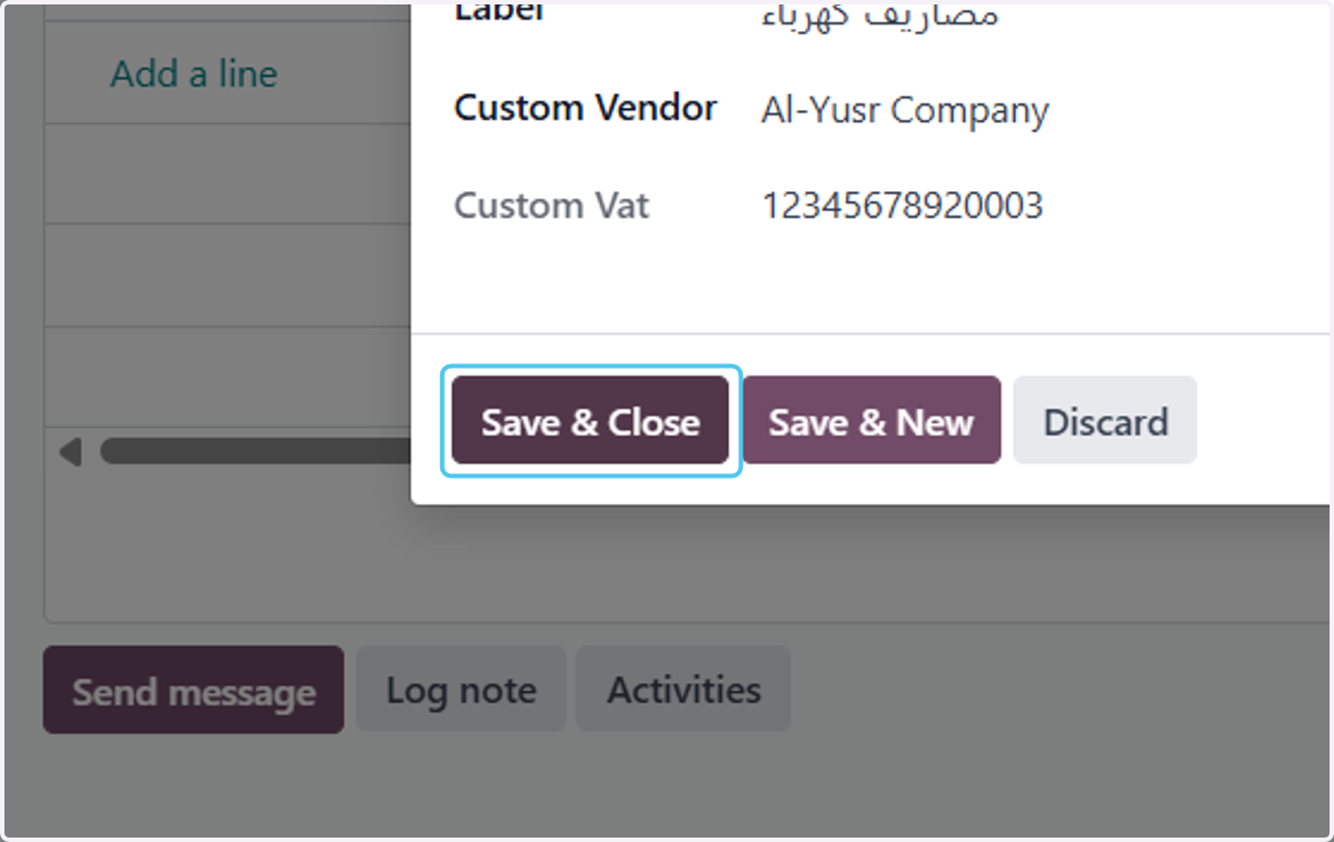 Click on Save & Close