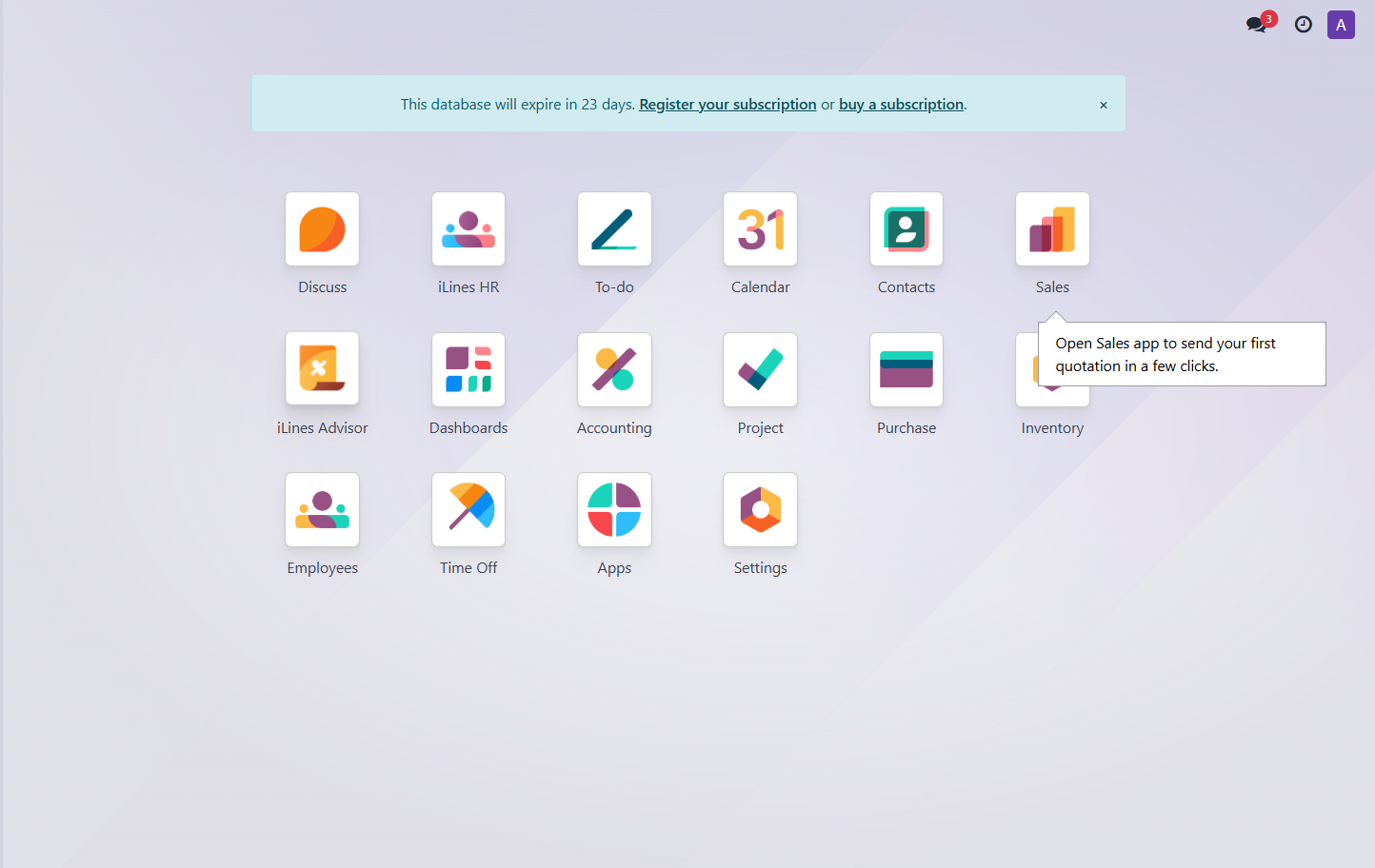 Click on iLines Advisor