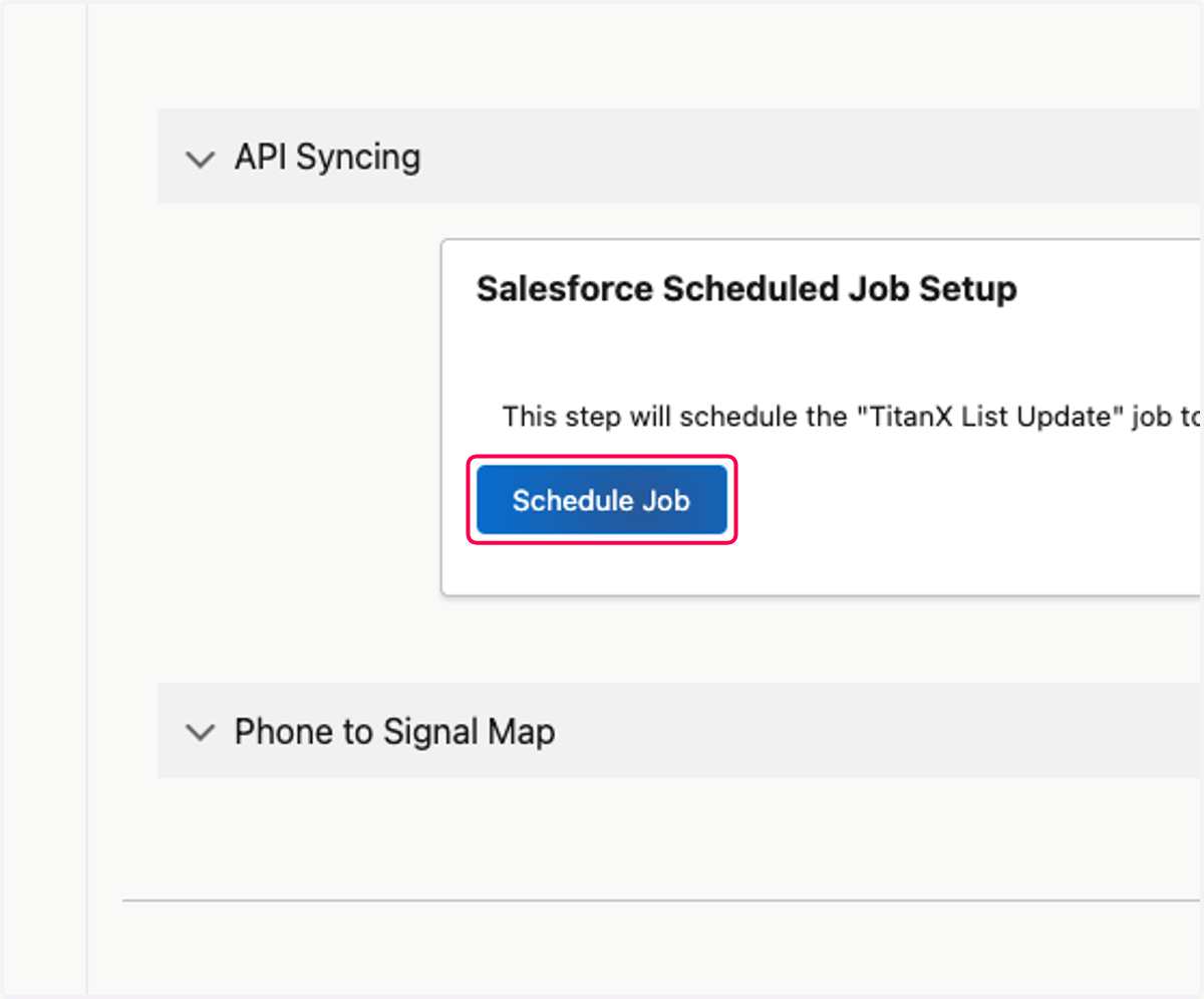 Click on Schedule Job