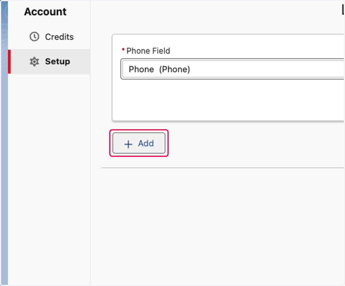 Click on Add