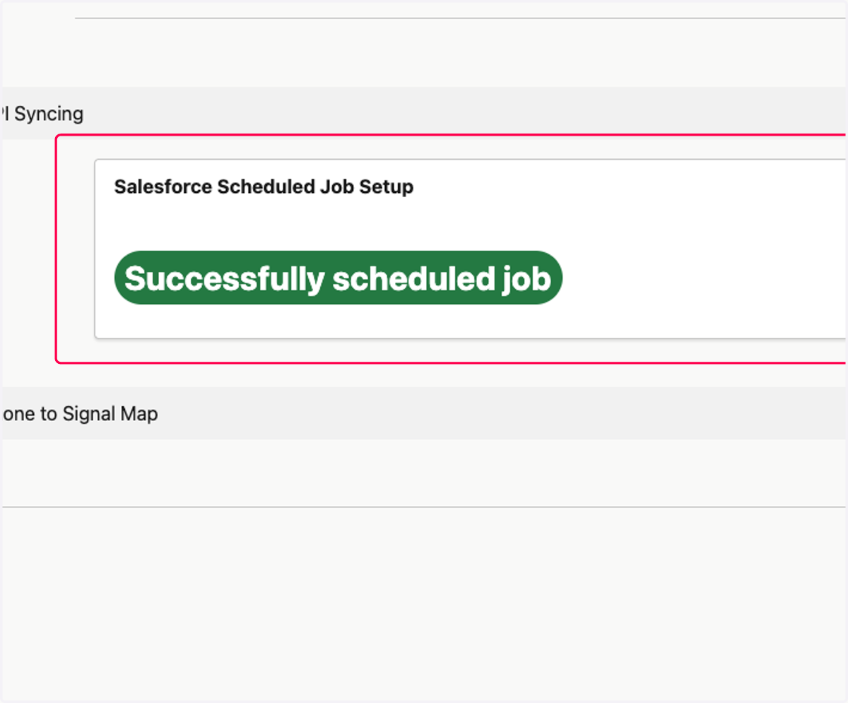 Click on Salesforce Scheduled Job Setup…