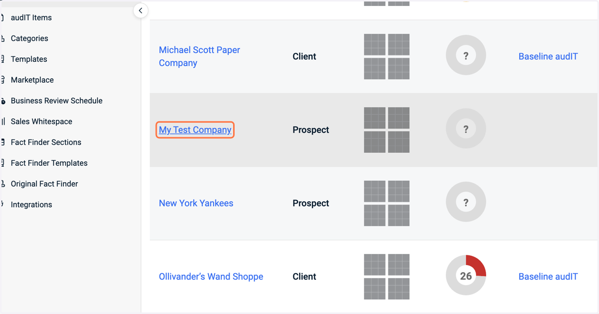 Find the company you just created and open it.