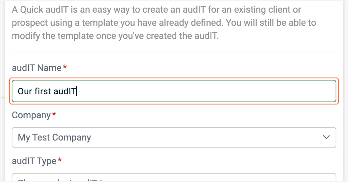 Name your audIT