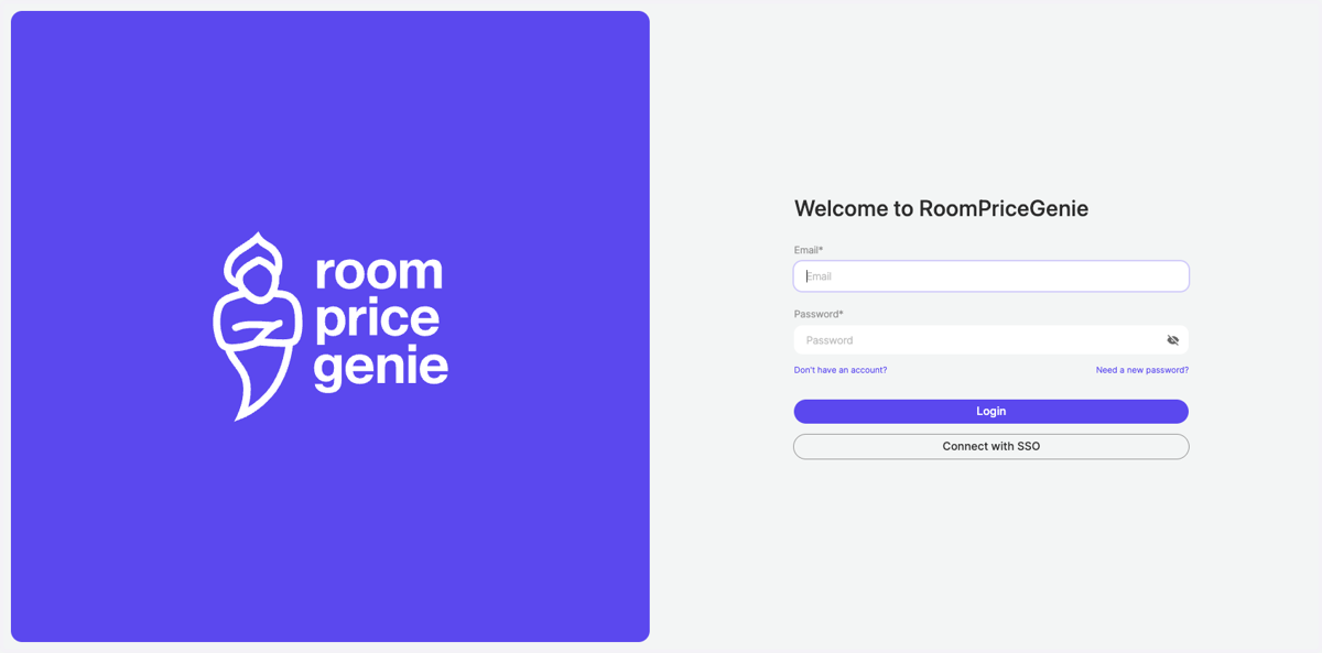 Click on Welcome to RoomPriceGenie…