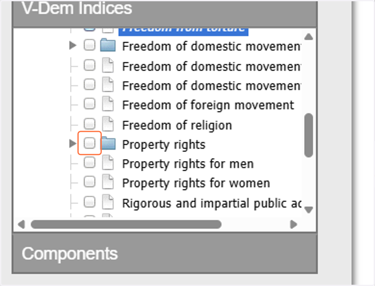 Click on Property rights