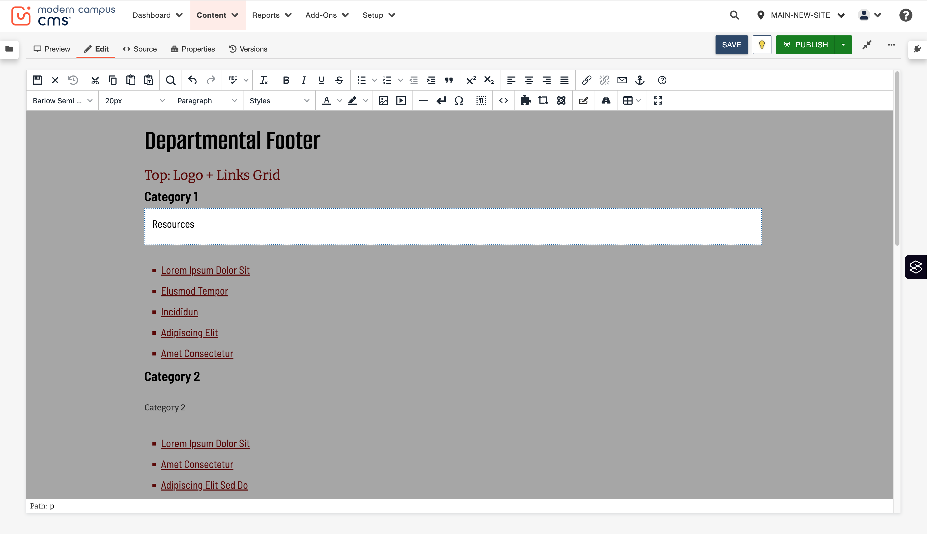 You'll need to click on SAVE before you go to edit a different section.