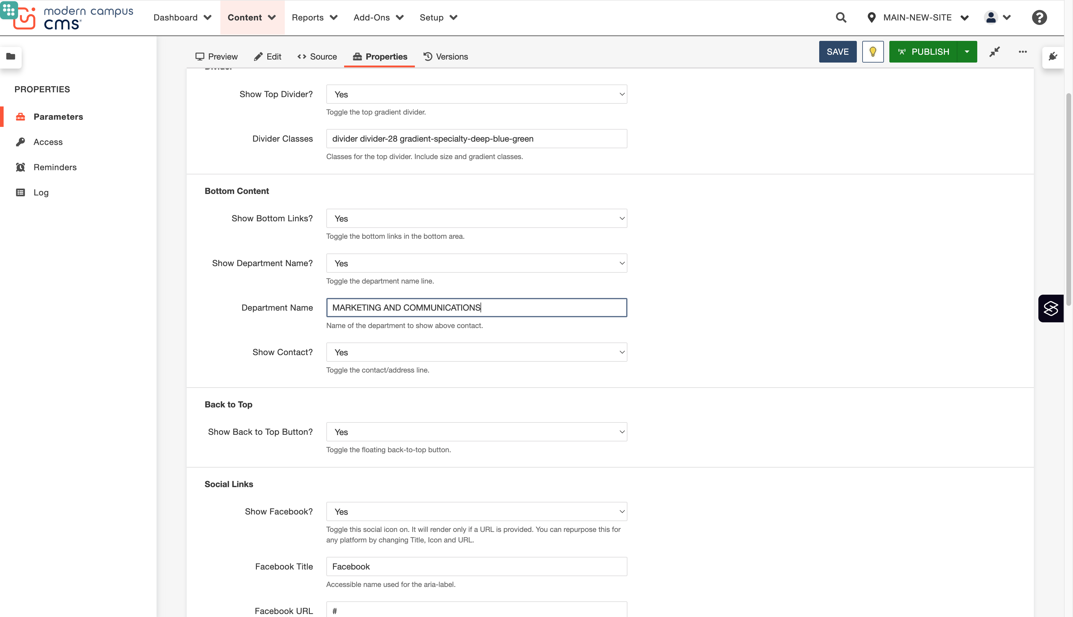 ...and typing your department's name in the "Department Name" field.