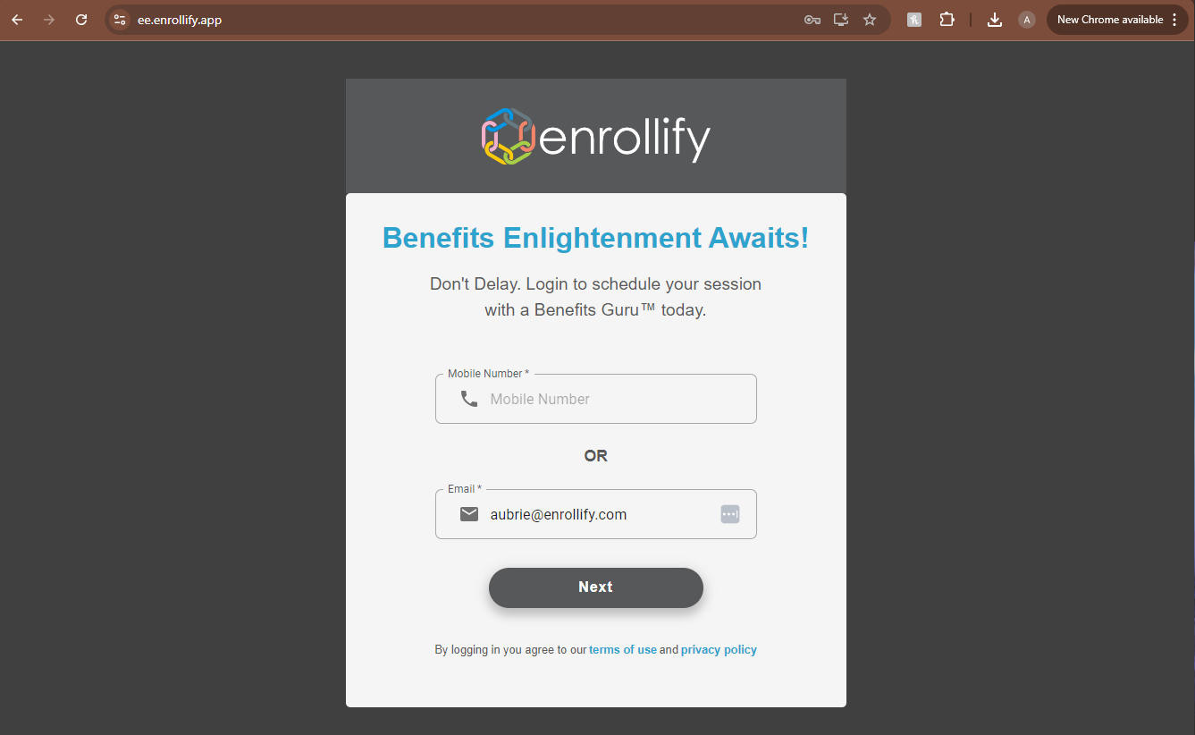 Go to ee.enrollify.app