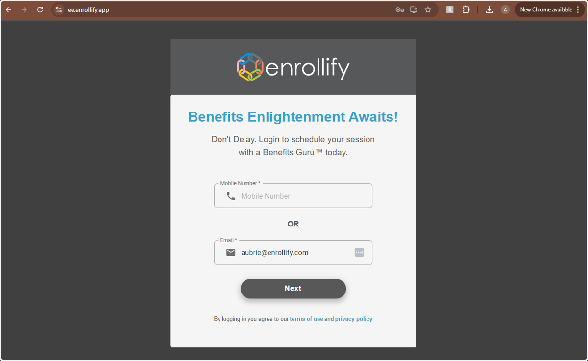 Go to ee.enrollify.app