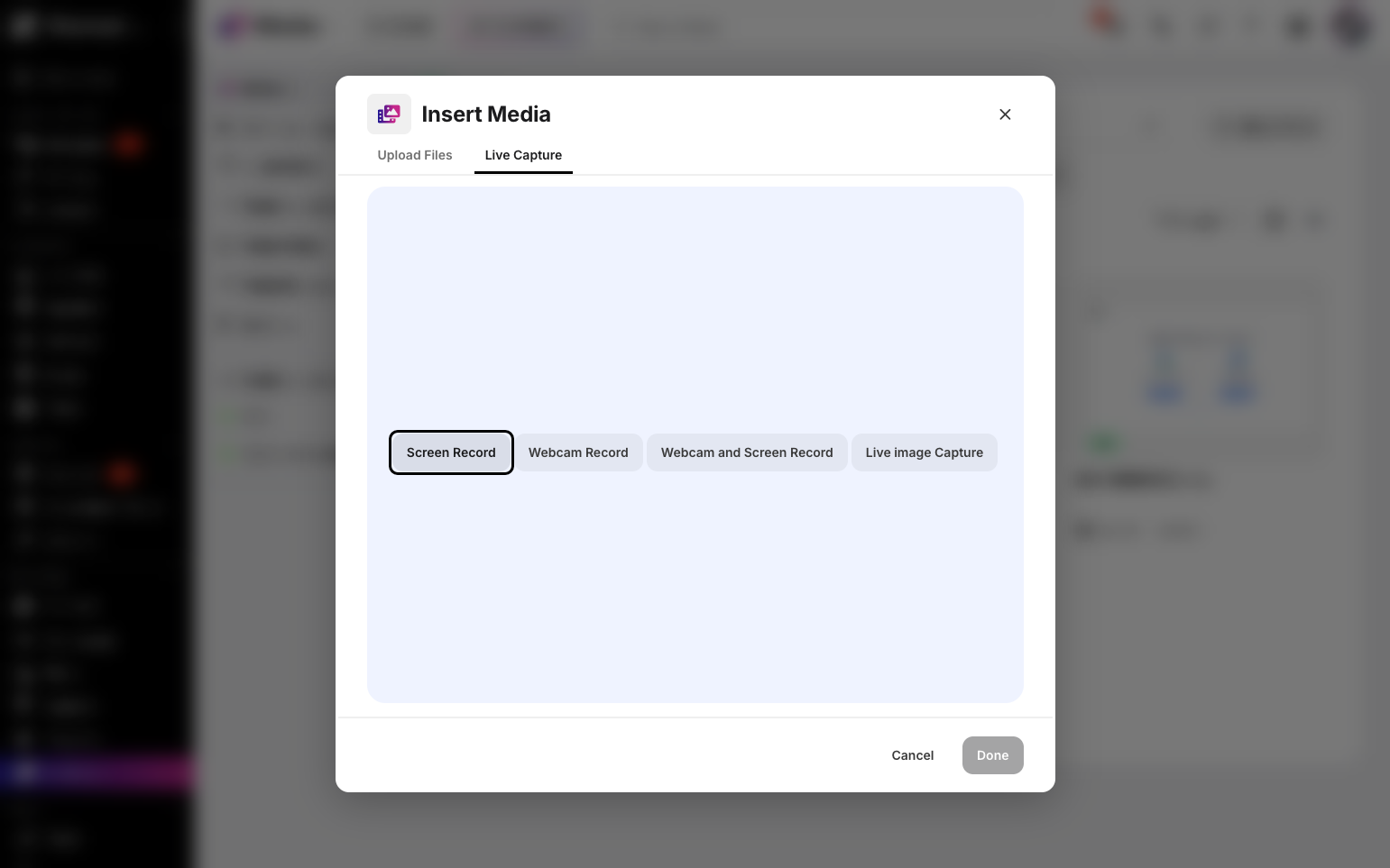 Step 5: Click On Screen Record.