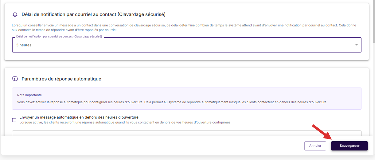 Modifier le délai de rappel par courriel pour les messages en attente ...