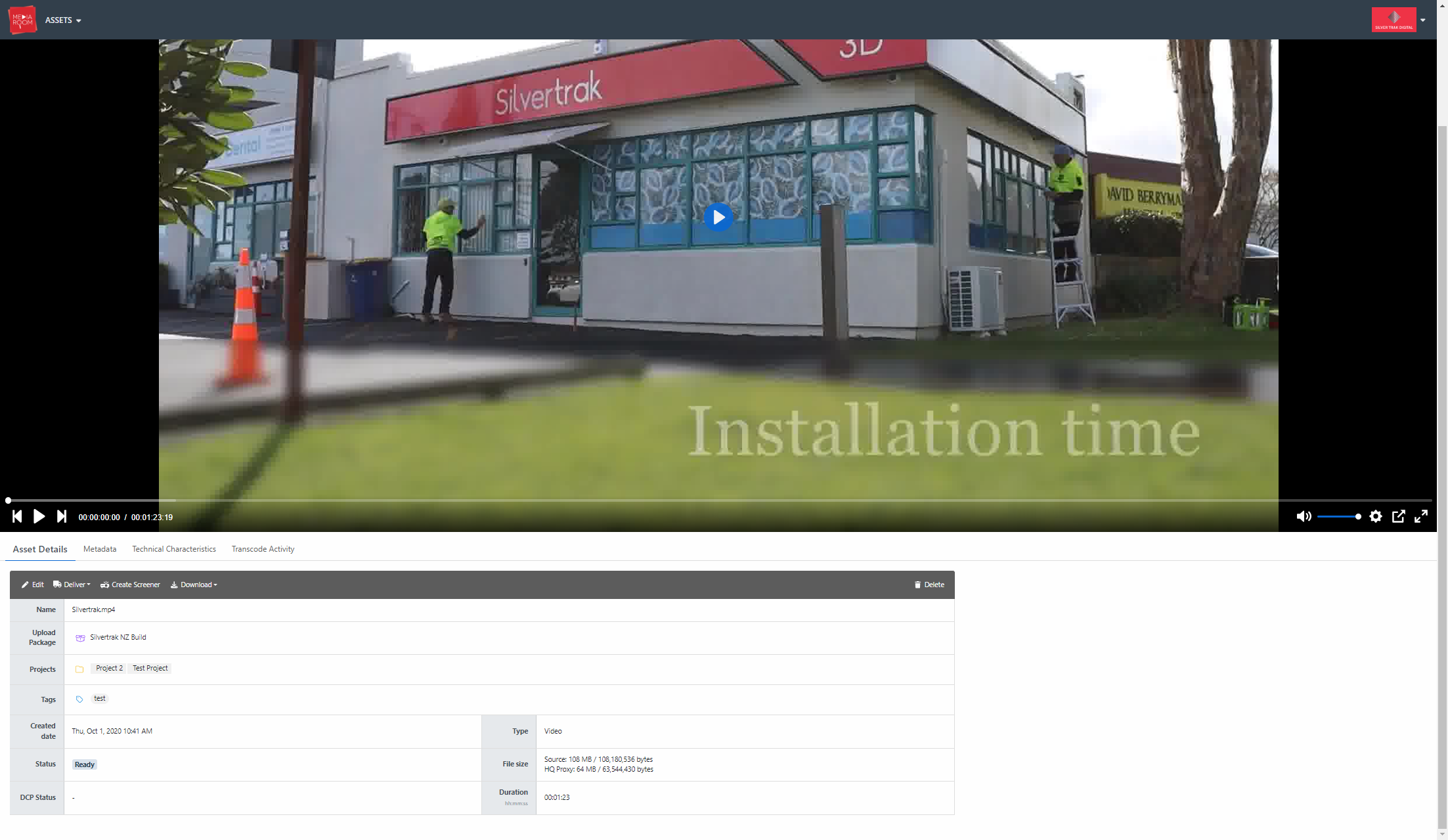 Alternatively, go to the Assets page and click on the asset you wish to assign a project to. Click on the “Asset Details” button underneath your file